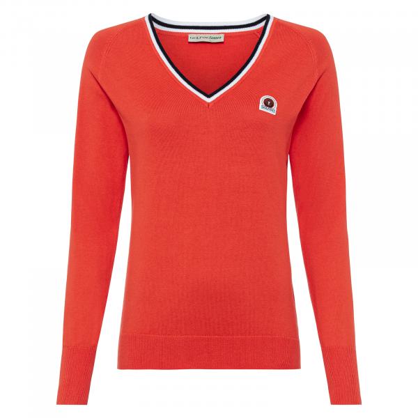 GOLFINO Sustainable ladies' golf sweater in organic cotton and cashmere blend